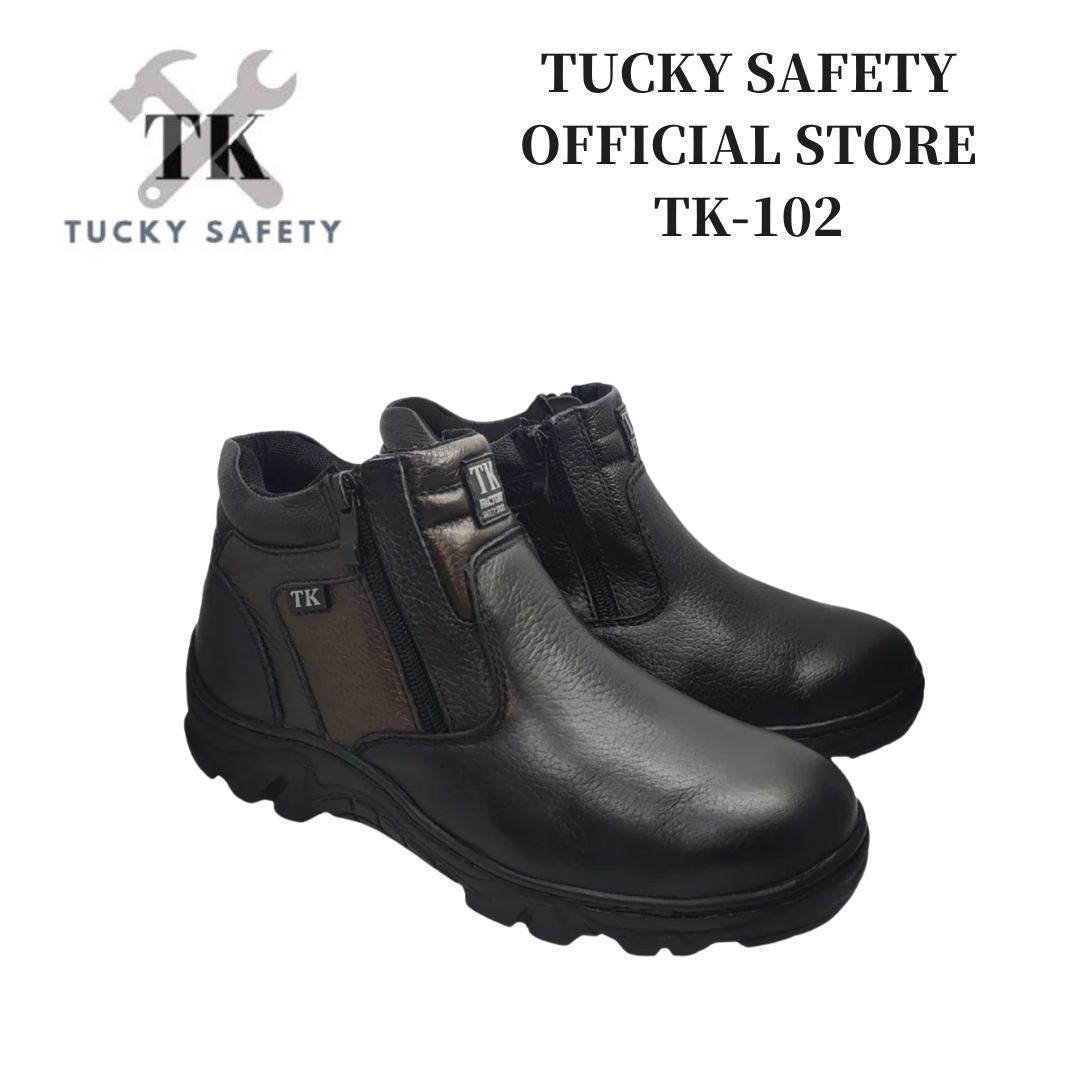 [TK] TK-102 STEEL TOE ELECTRICAL HAZARD ZIP SAFETY SHOES